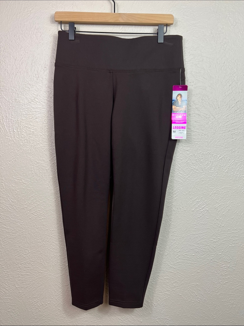Peter Nygard Luxe Slims New with Tag Brown Ponte Legging Medium 10-12 Petite